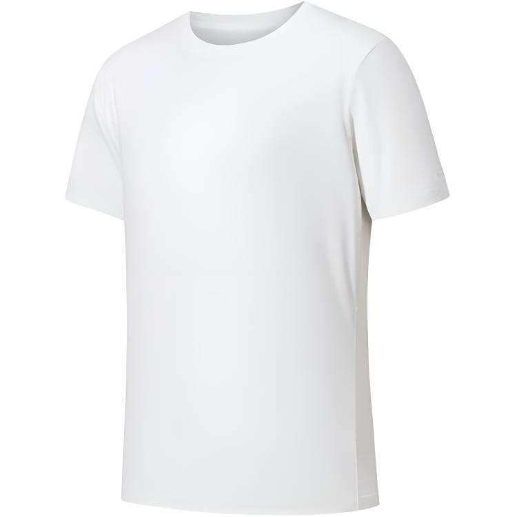 ANTA T Shirts Men's Coix Seeds White Crew Neck Moderate Straight Fit