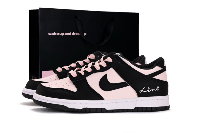 Nike Nike Dunk Coverage Slip Resistant Low top Skateboard Shoes Women's Black Pink