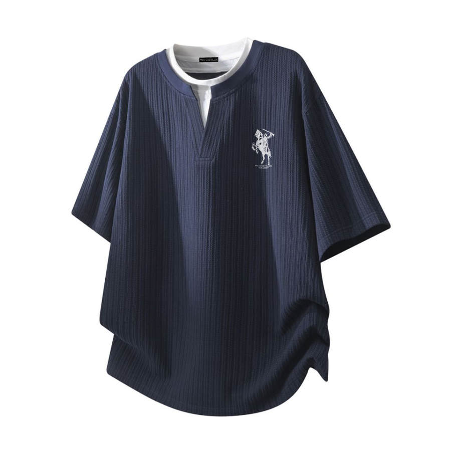 PAUL COSTELLOE T Shirts Unisex Crew Neck Moderate Mock Two Piece