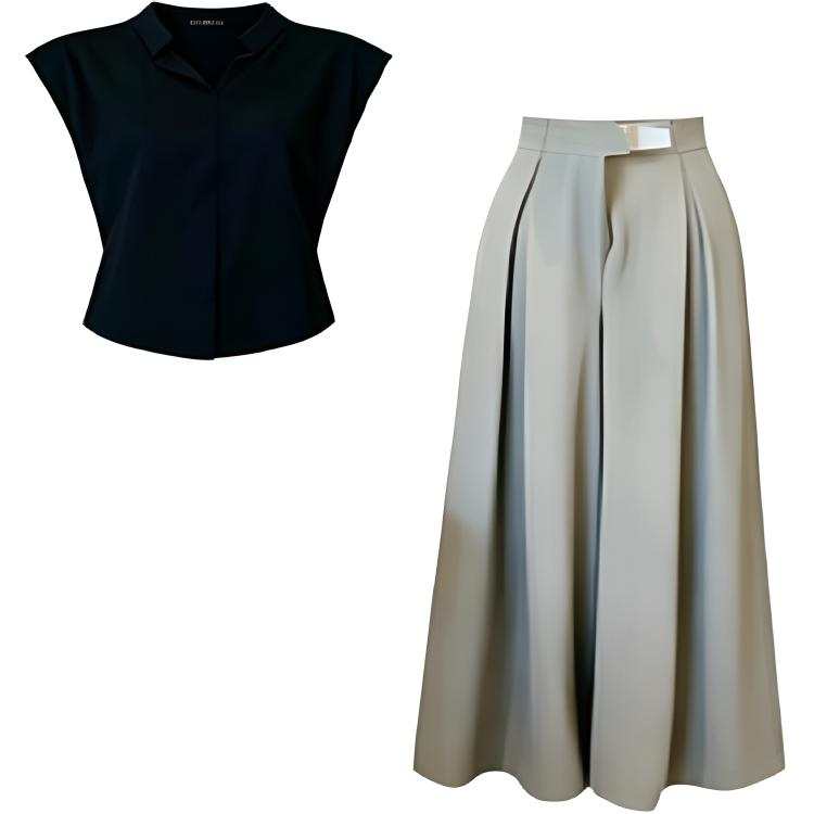 DUSHE DUSHE Casual Suits Women's V Neck Thin