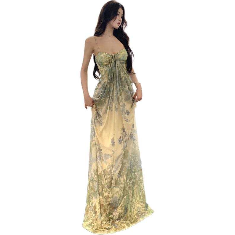 JBBCN Slip Dresses Women's Multicolor Boat Neck Thin Long