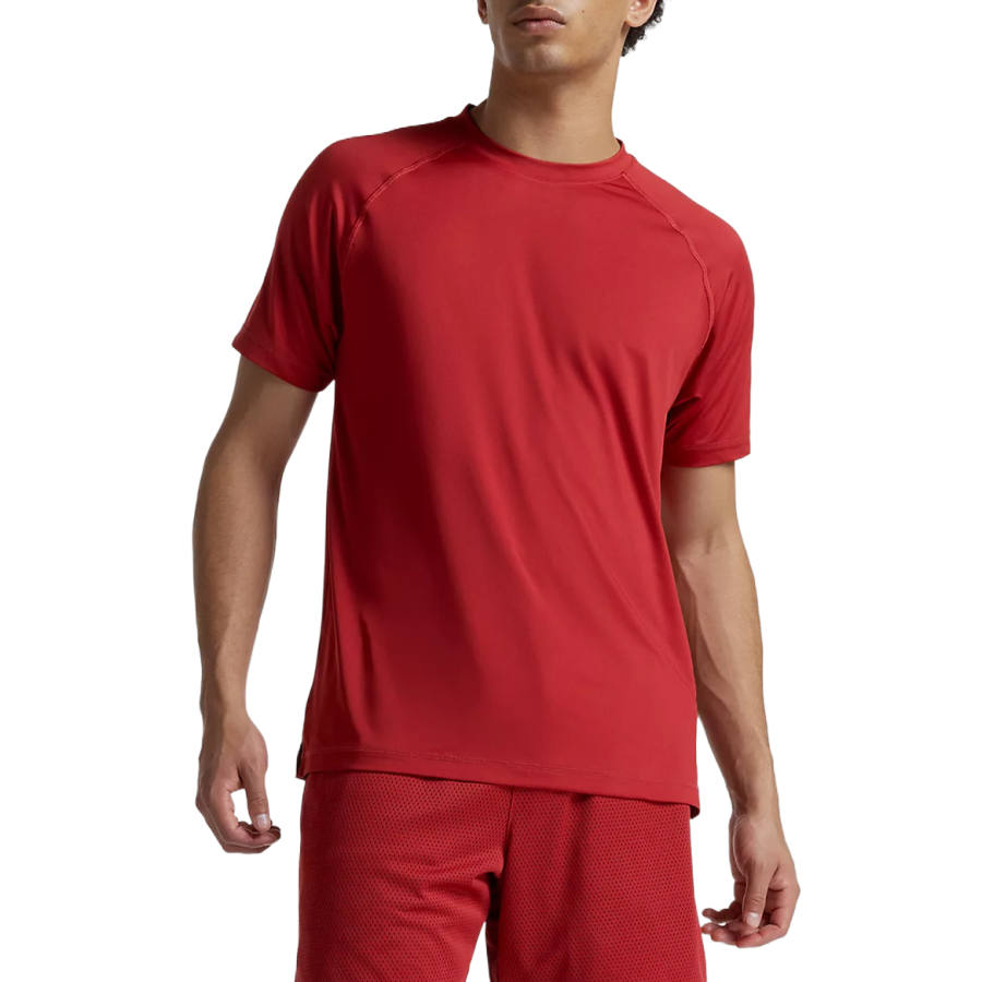 New Balance New Balance T Shirts Men's Dark Shadow & Red Crew Neck Moderate