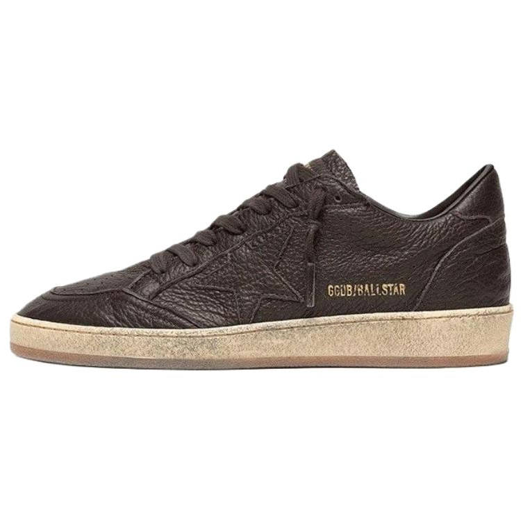 Golden Goose Ball Star Low top Skateboard Shoes Men's Dark Brown