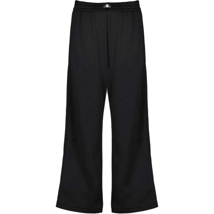 FENDI Casual Pants Men's Black Moderate Wide Leg Pants