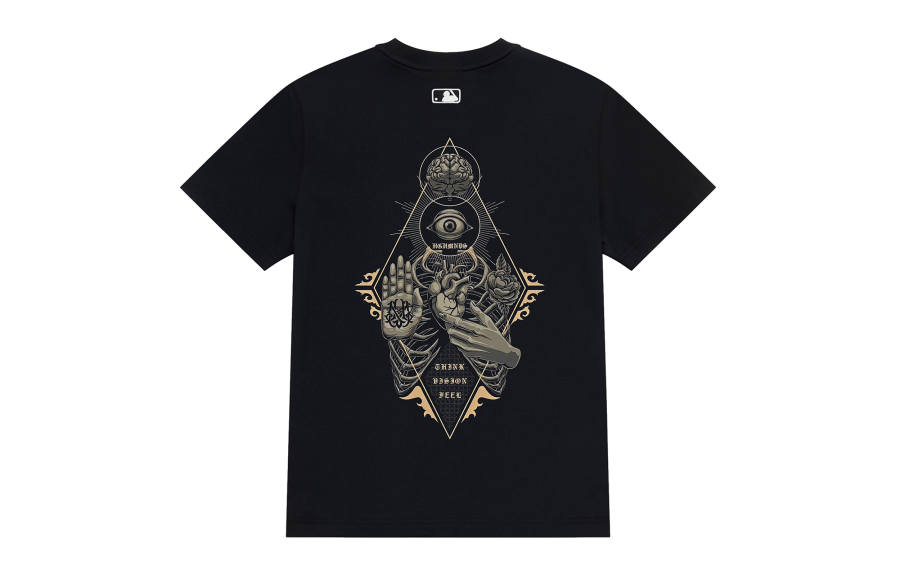MLB MLB T Shirts Unisex Black Crew Neck Moderate