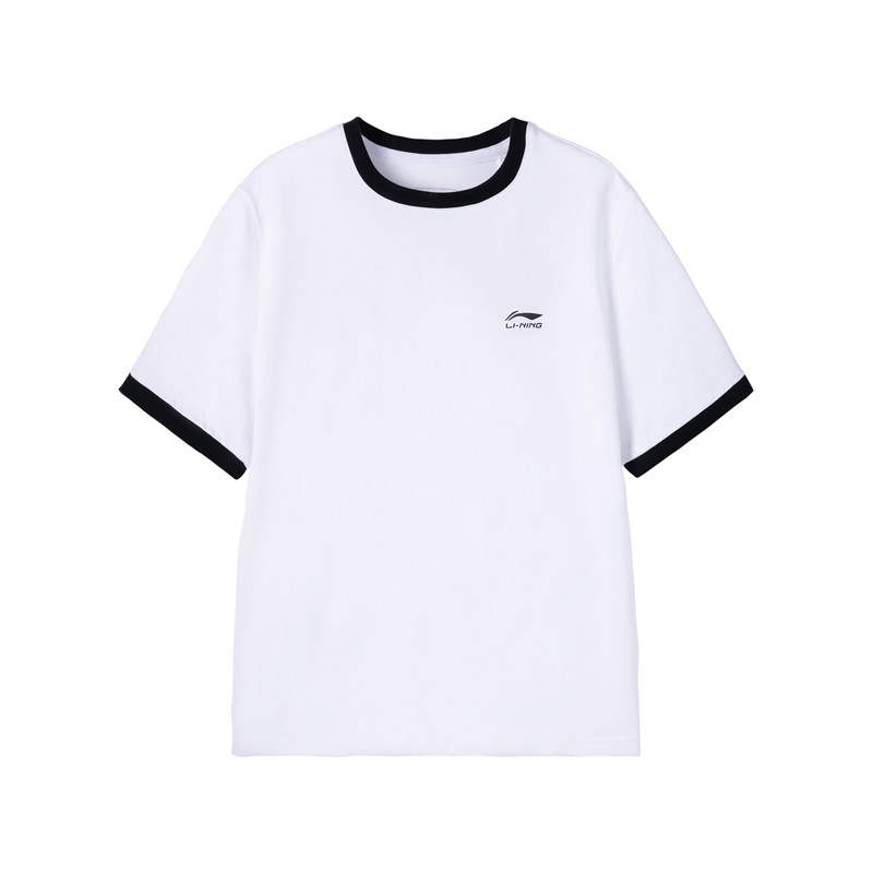 Li-Ning Li Ning T Shirts Women's White Crew Neck