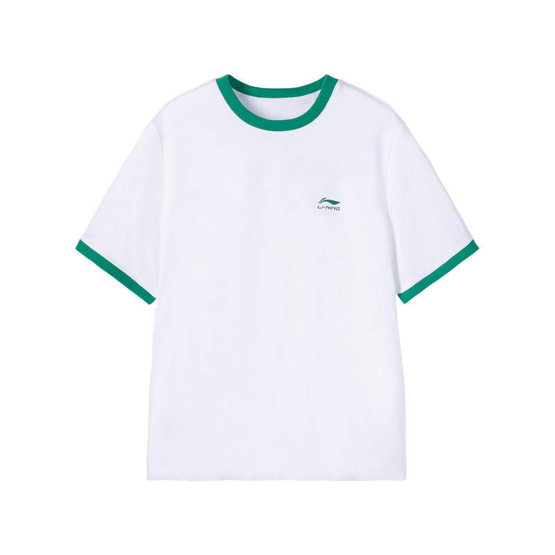 Li-Ning Li Ning T Shirts Women's White Crew Neck