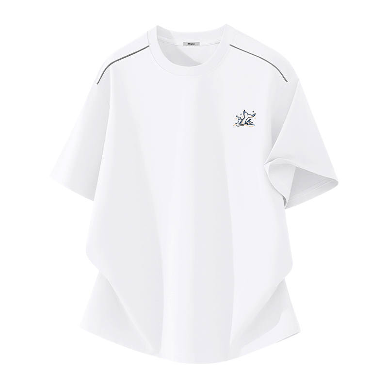 MINISO T Shirts Unisex Crew Neck Moderate Straight Fit
