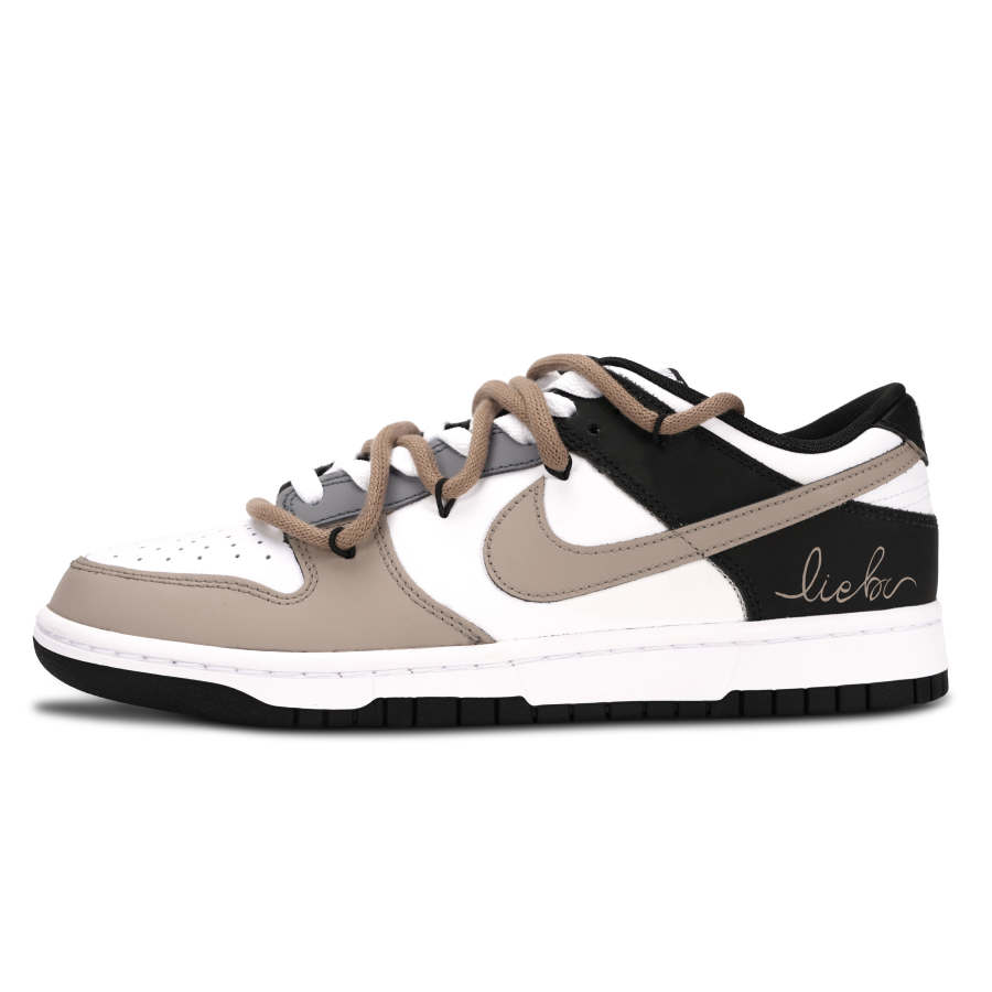 Nike Nike Dunk Black White, Deconstruction Love Letter Leather Slip Resistant Abrasion Resistant Low top Skateboard Shoes