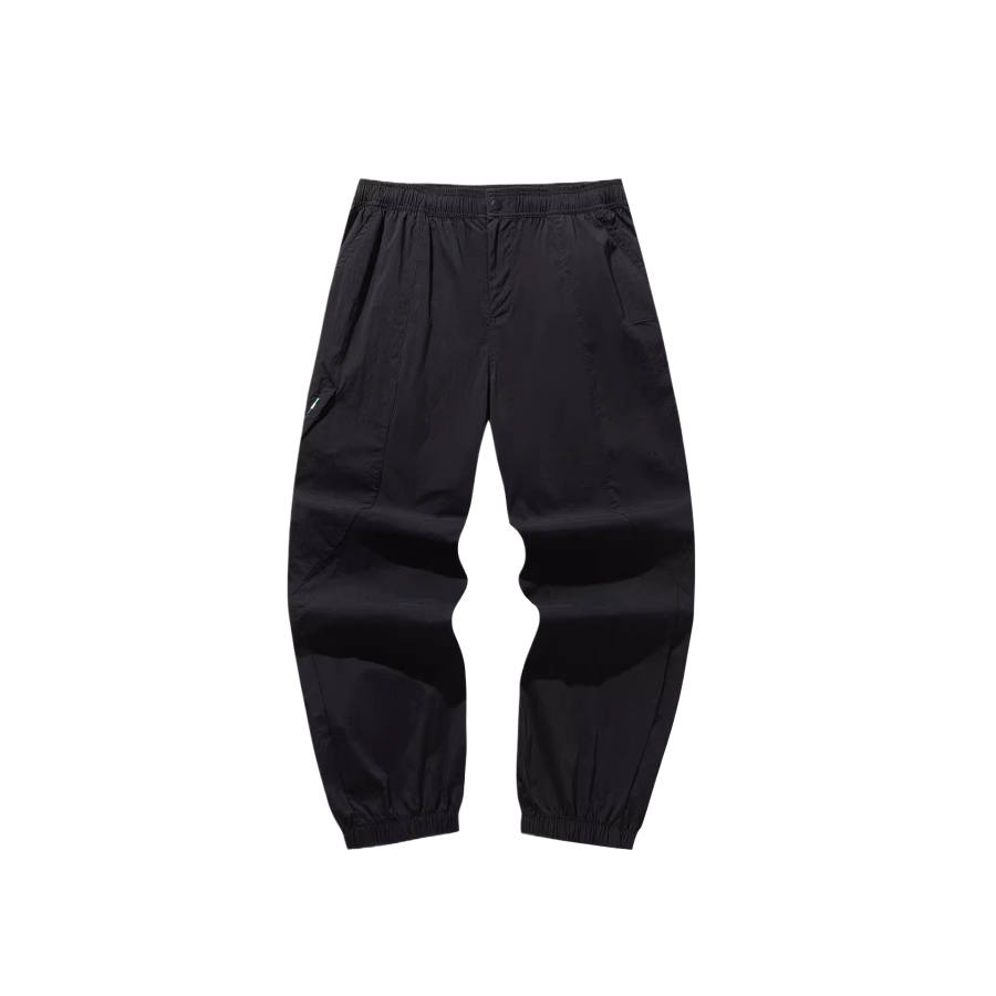 ANTA Casual Pants Men's Black Moderate Cuffed Pants