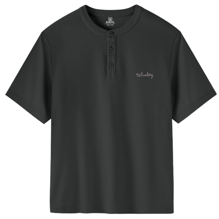 BALENO T Shirts Women's Henry Collar Moderate Heavyweight