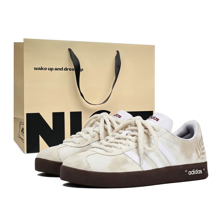 Adidas Adidas Vl Court Classic Special Shopping Bag German Army Trainers Unisex Beige Brown