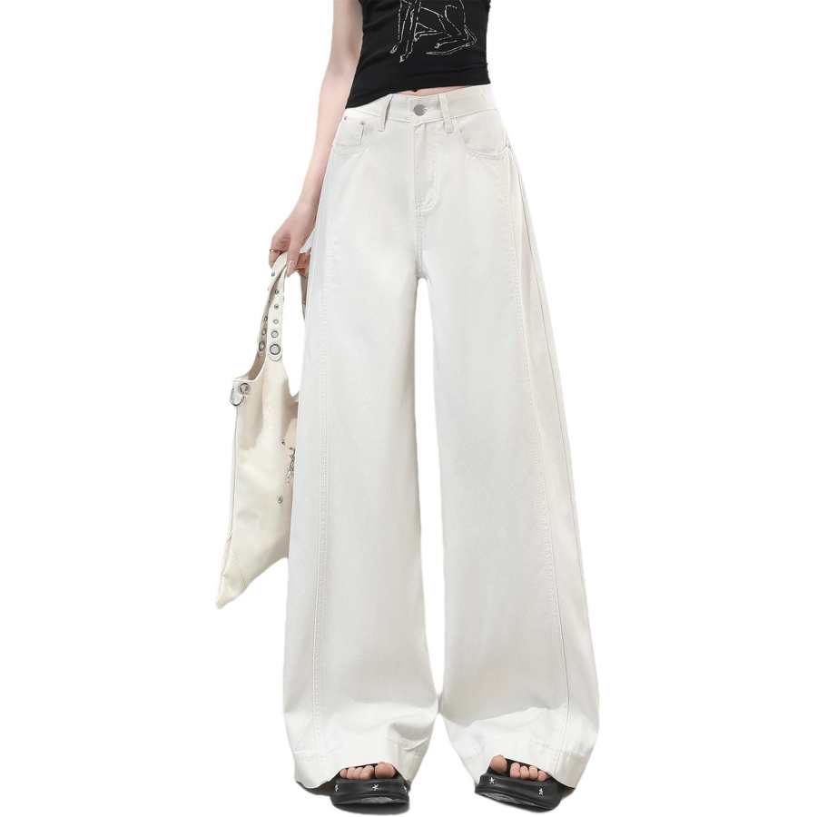 BALENO Jeans Women's White Moderate Straight Fit Pants
