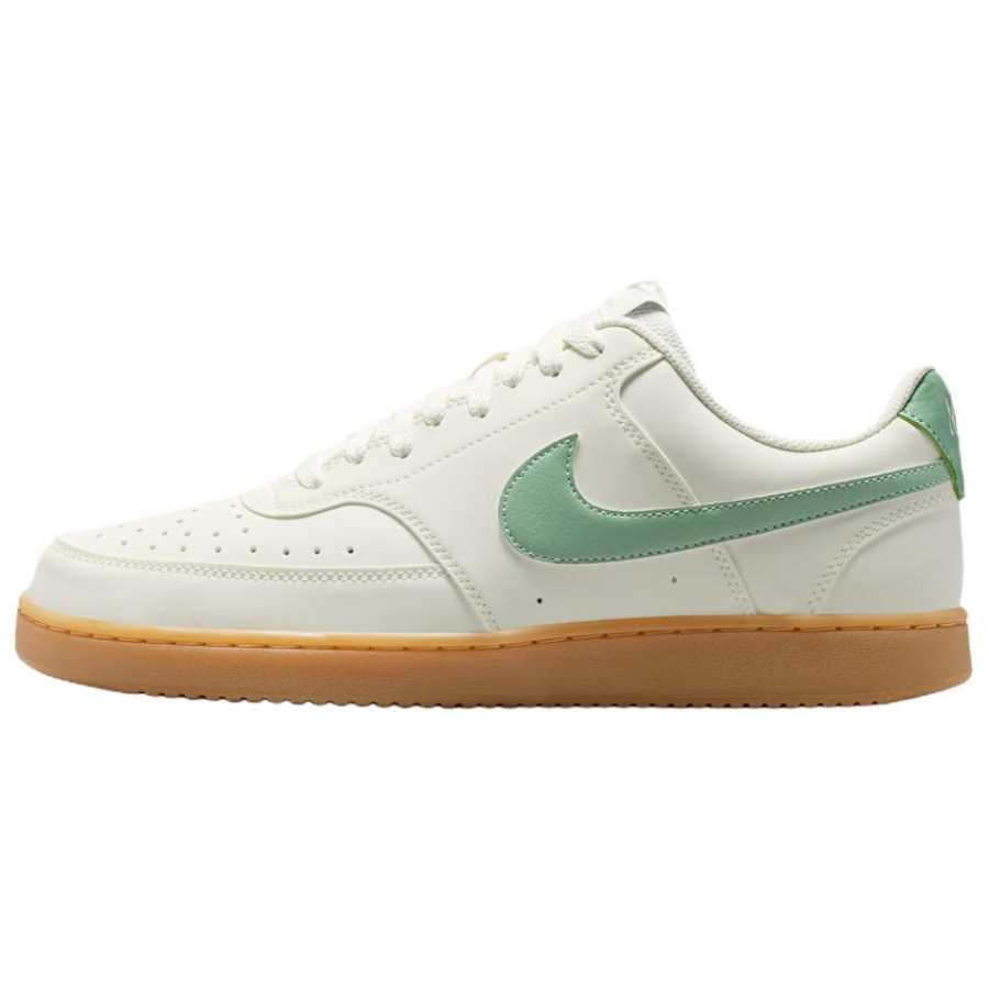 Nike Nike Court Vision Leather Comfortable Breathable Low top Skateboard Shoes Men's White