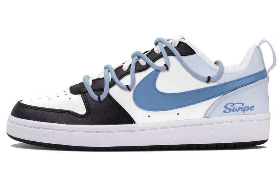 Nike Nike Court Borough Blue Tone Deconstruction Low top Kids' Skateboarding Shoes Black Teenagers