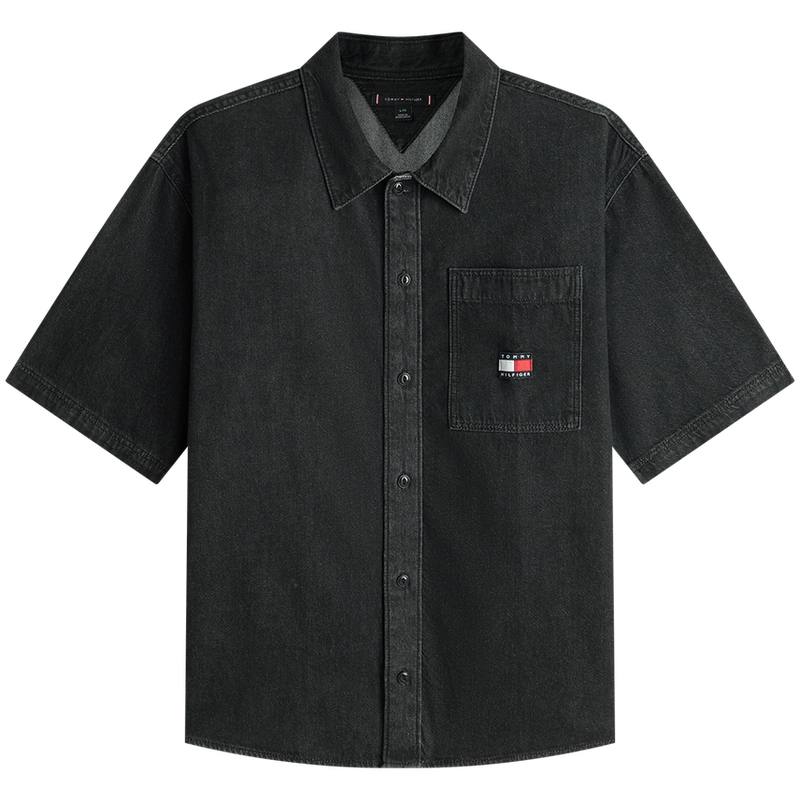 Tommy Hilfiger Shirts Men's Black 1 By Lapel Moderate Shirt