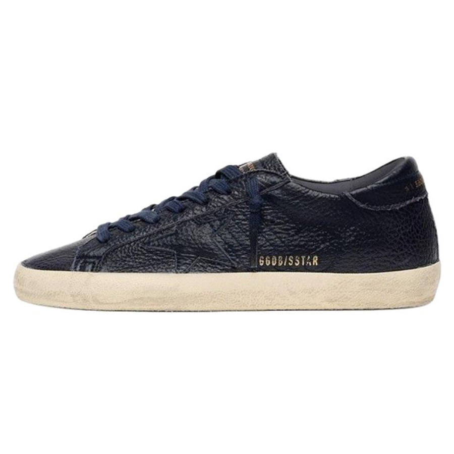Golden Goose Super Star Low top Skateboard Shoes Men's Navy Blue