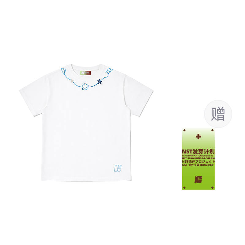 NSTNEW START T Shirts Women's White Crew Neck Thin