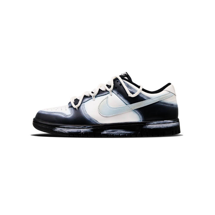Nike Nike Dunk Noir Mist Abrasion Resistant Low top Skateboard Shoes Unisex Black White