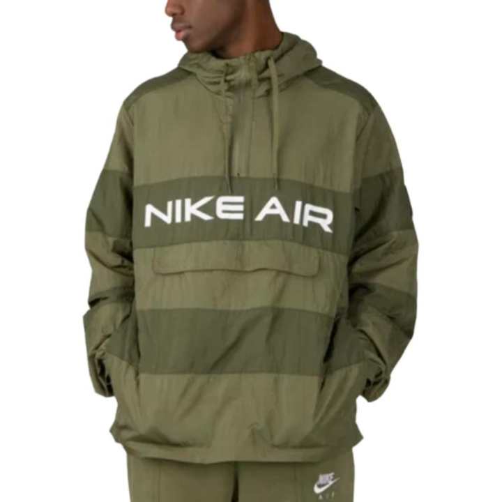 Nike Nike Air Jackets Men's Olive Green Hooded Non Detachable Moderate