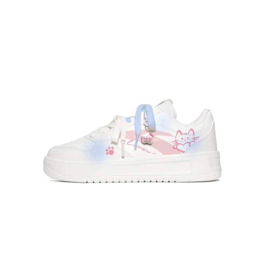 Anta Meow Love Star Blue Pink New Men's, Niche, Campus Style Couple, Cute Versatile, Shiro Shoes Comfortable