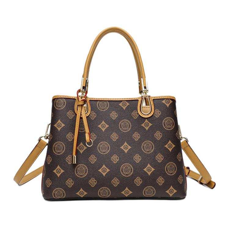 SEPTWOLVES Synthetic Leather One Shoulder Handbag Large Women's Brown
