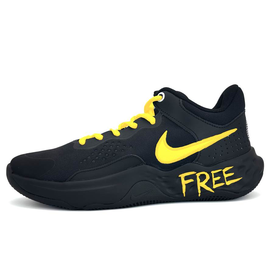 Nike Nike Fly By Mid 3 Black Yellow Limitless Abrasion Resistant Slip Resistant Mid top Basketball Shoes Men's Yellow