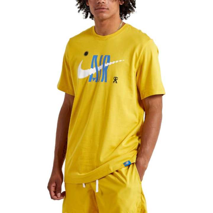 Nike Nike DNA T Shirts Men's Yellow Crew Neck