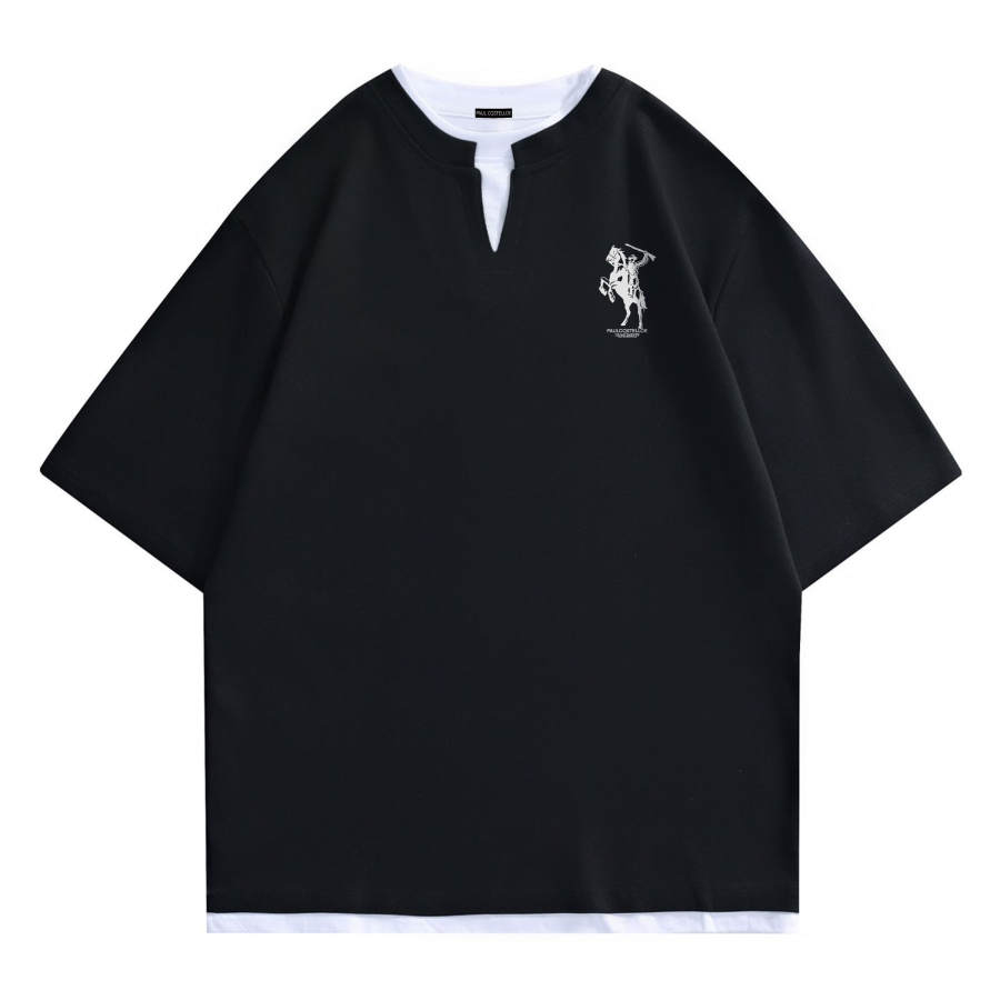 PAUL COSTELLOE T Shirts Unisex Crew Neck Moderate Mock Two Piece