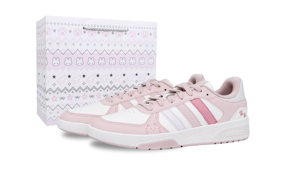 Adidas Adidas COURTBEAT Lightweight Slip Resistant Low top Skateboard Shoes Women's Pink White