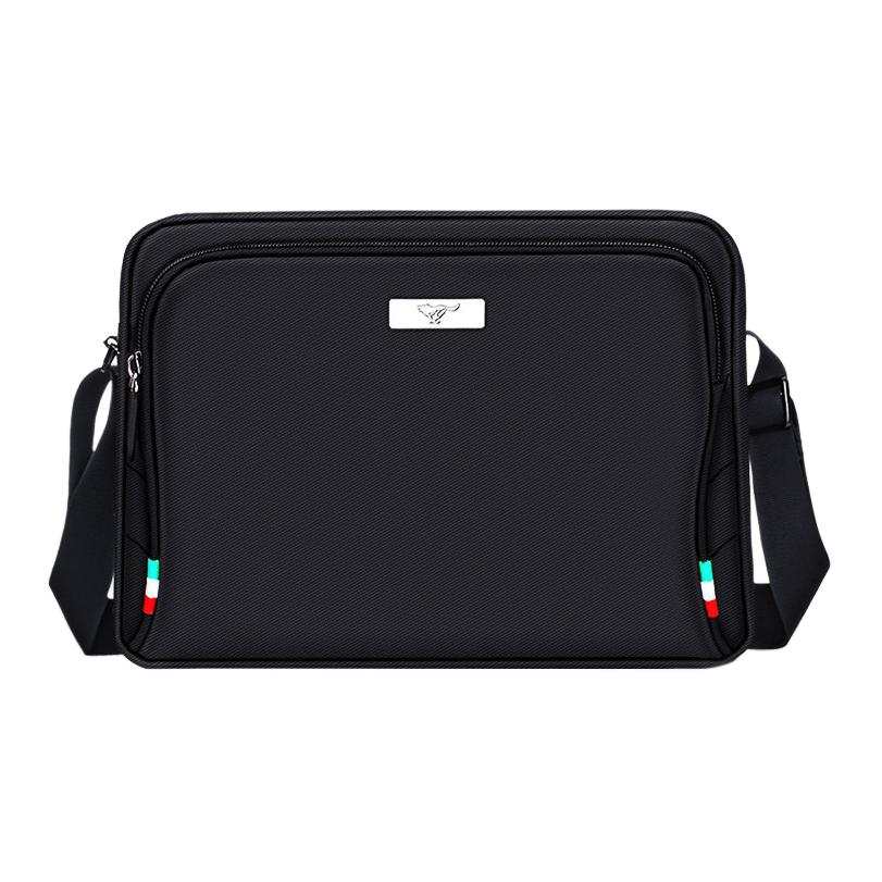 SEPTWOLVES Oxford Shoulder Bag, Crossbody Bag Medium Men's Black