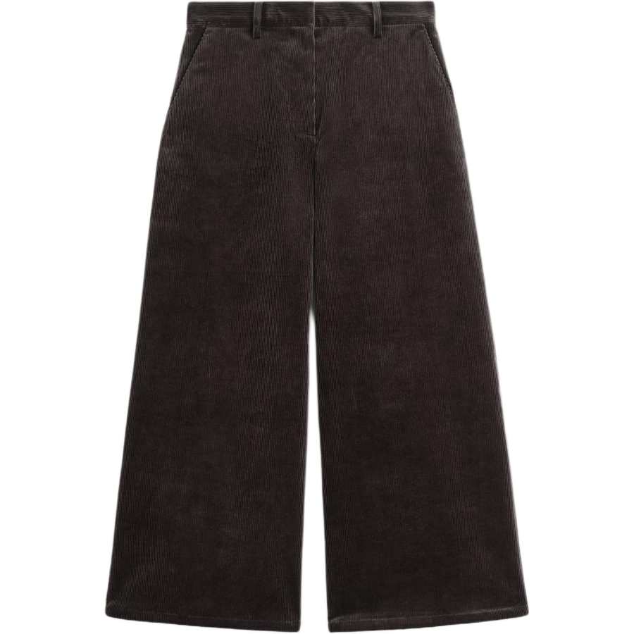 COS Casual Pants Women's Dark Brown Moderate Wide Leg Pants