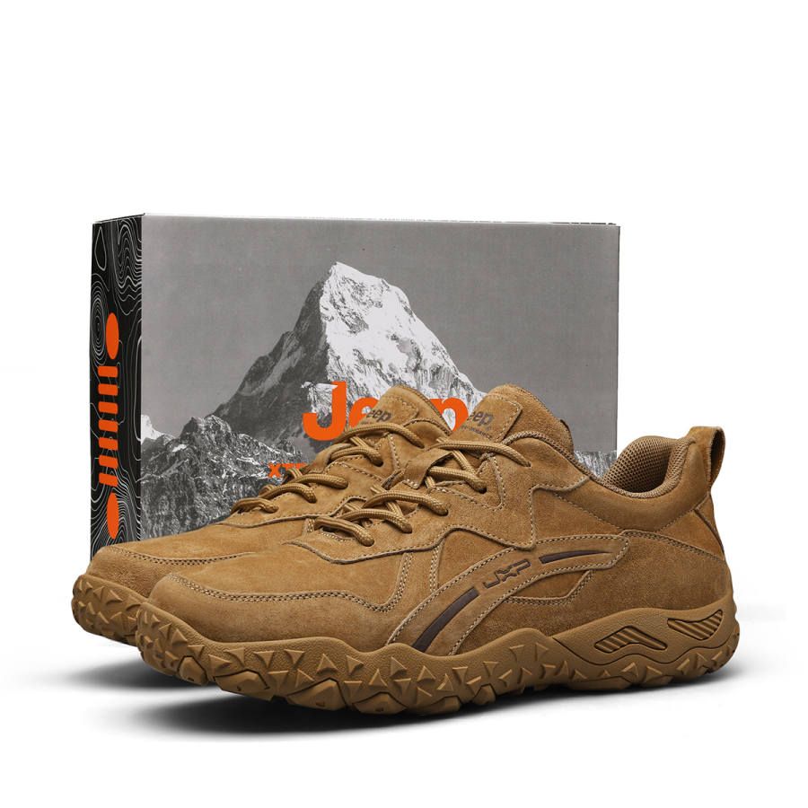 Jeep Cushioning Abrasion Resistant Lightweight Height Increasing Low top Outdoor Shoes Men's