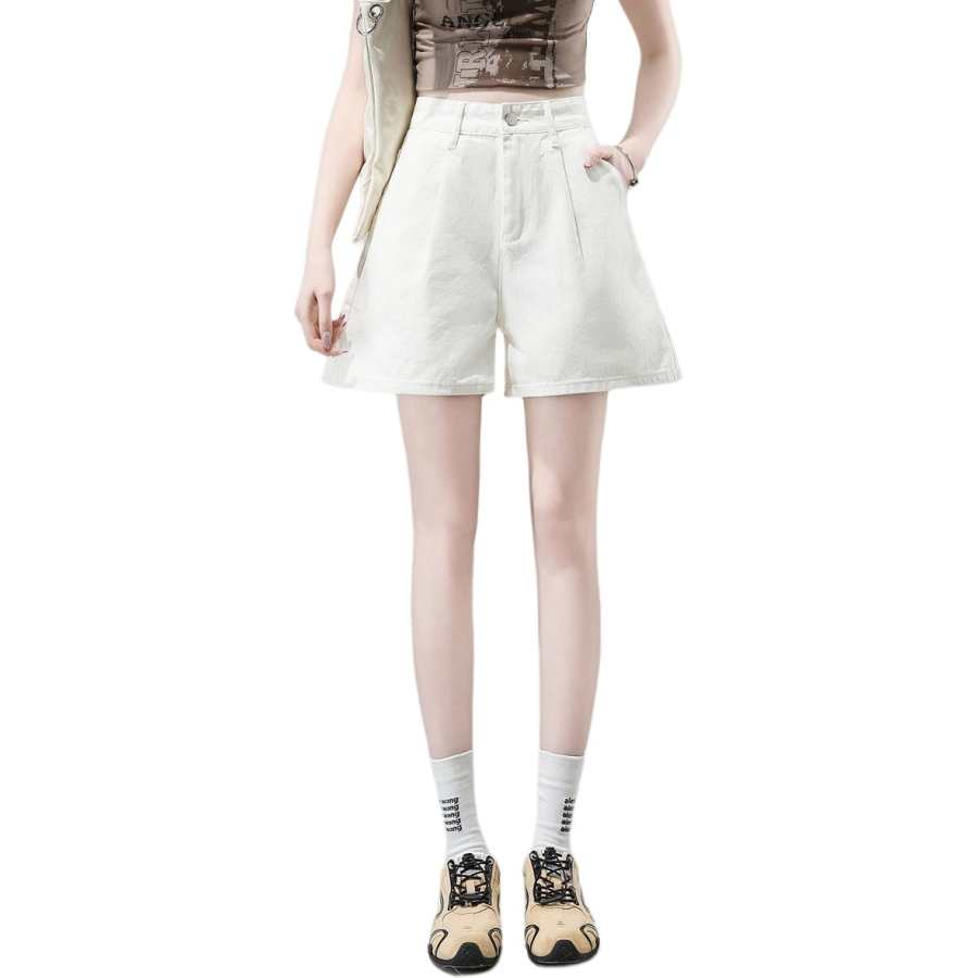 BALENO Denim Shorts Women's Moderate Straight Fit Pants