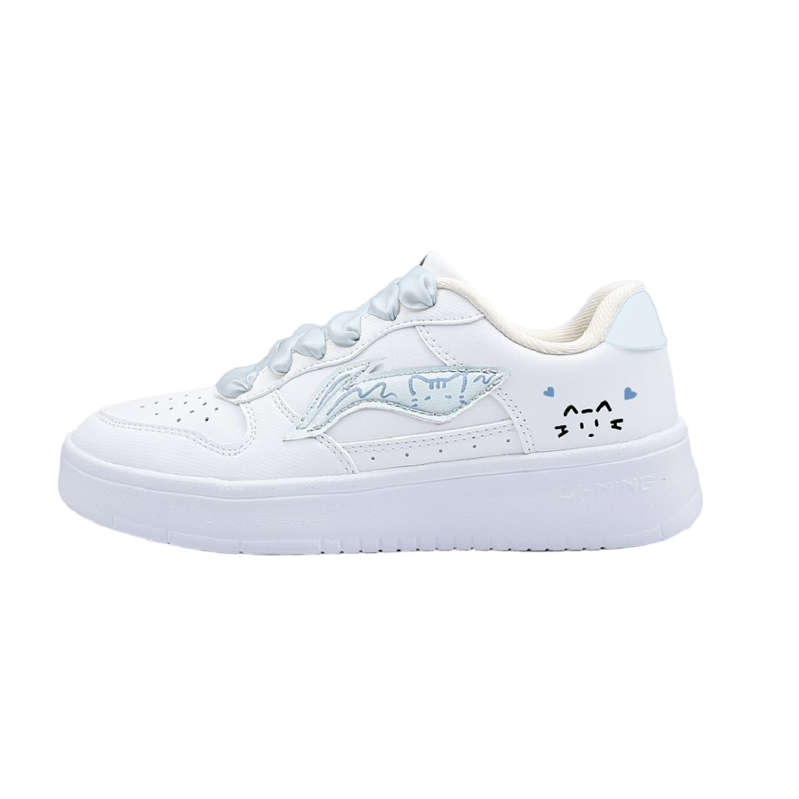 Li-Ning Li Ning Floating Boat Skateboard Shoes Women's Low Top White Blue