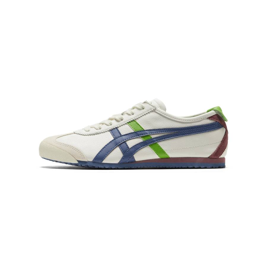 Onitsuka Tiger Mexico 66 Abrasion Resistant Breathable Low top Casual Running Shoes Unisex Ecru Blue