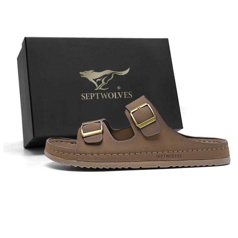 SEPTWOLVES SEPTWOLVES Beach Sandals Men's Brown/Coffee