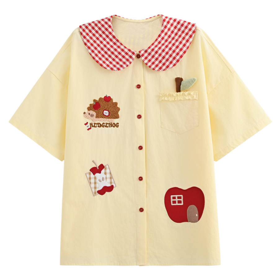 SNBL Shirts Women's Yellow Peter Pan Collar Moderate Other