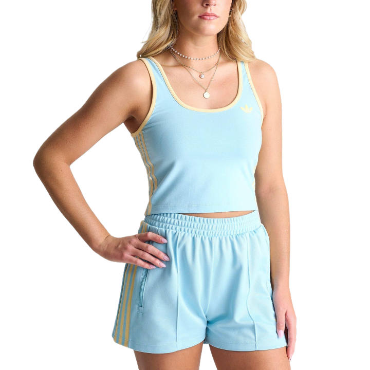 Adidas Adidas Tank Tops Women's Ice Blue/Orange Tone Square Collar Moderate Other