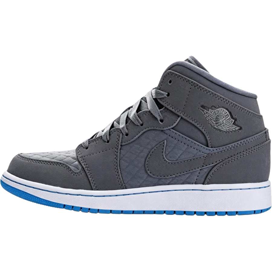 Jordan Jordan Air Jordan 1 Leather Children's Basketball Shoes Gray White Kids'