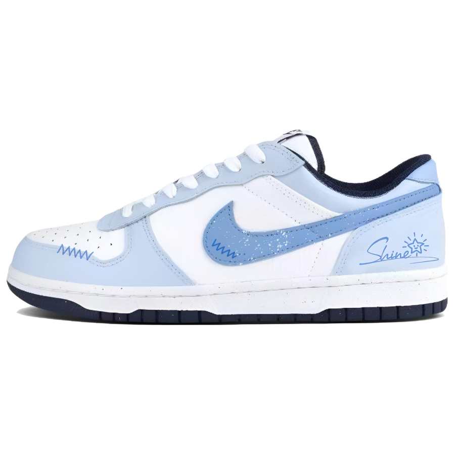 Nike Nike Big Blue Island Shimmer Leather Low top Skateboard Shoes Unisex Blue