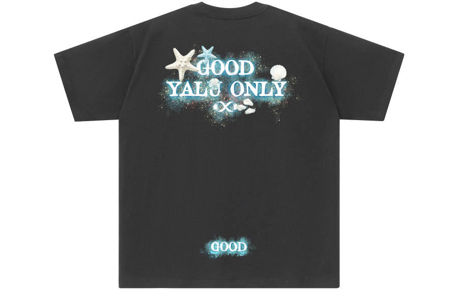 YALU T Shirts Unisex Dark Gray Crew Neck Moderate Straight Fit