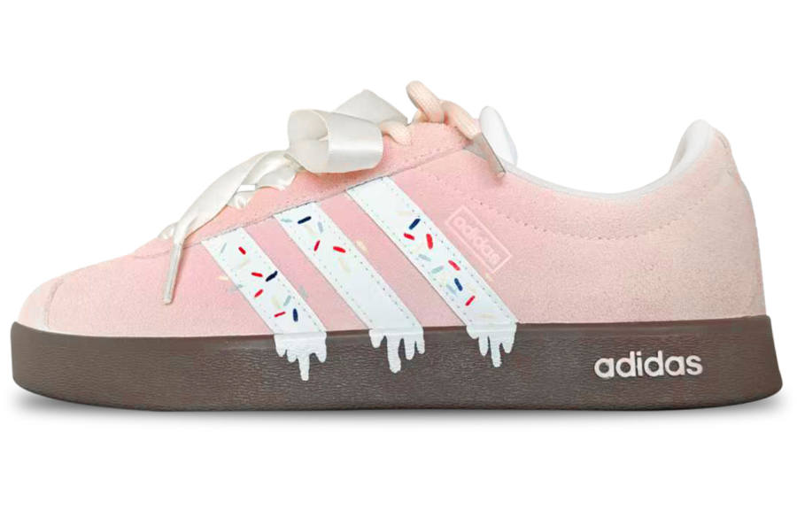 Adidas Adidas Vl Court Classic Low top German Army Trainers Unisex Pink White