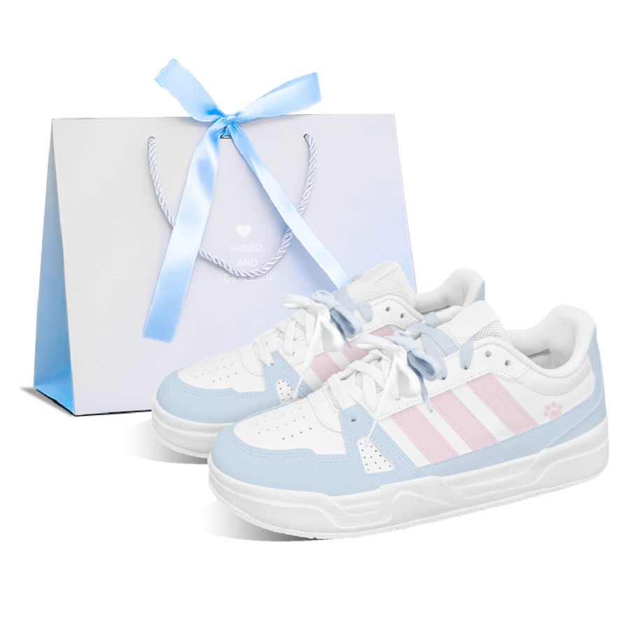Adidas Adidas LITE BALLER Soft And Cute Paws Low top Skateboard Shoes Unisex Blue Pink