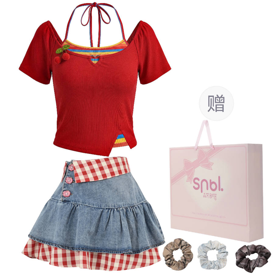 SNBL Two Piece Skirt Sets Women's Moderate Short
