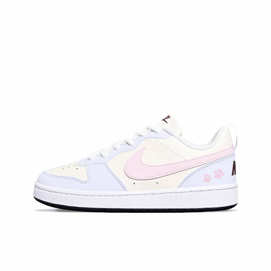 Nike Nike Court Borough Butter Kitten Low top Kids' Skateboarding Shoes Blue Pink Teenagers