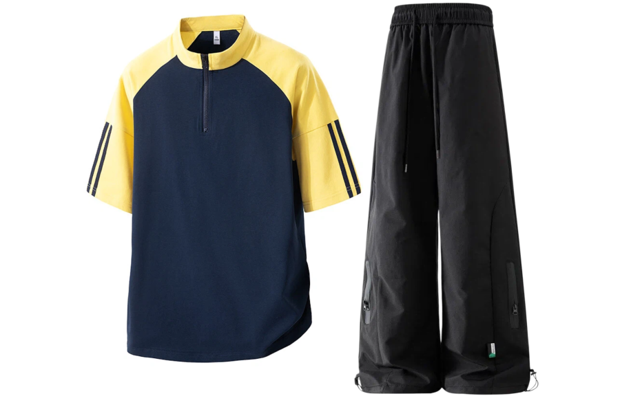 GWAF Casual Sportswear Unisex Henry Collar Moderate