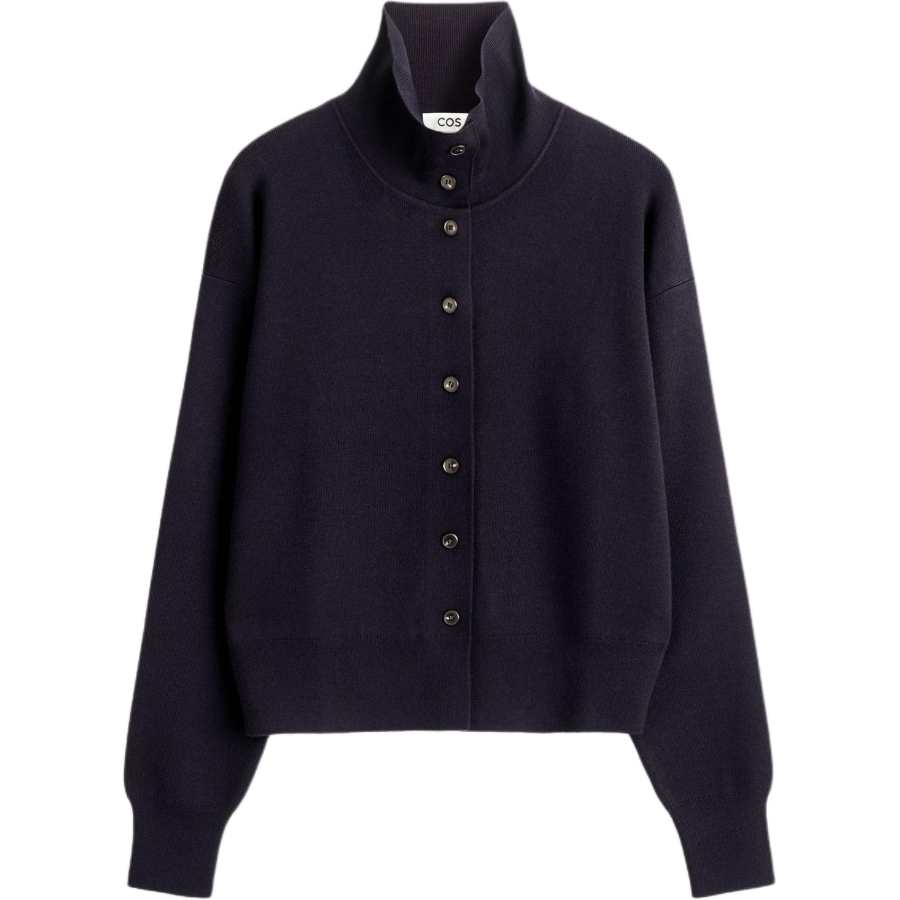 COS Sweaters Women's Navy Blue Moderate Cardigan