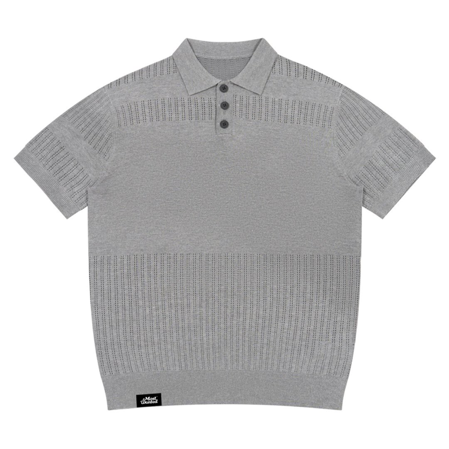 MostwantedLab MostwantedLab T Shirts Unisex Henry Collar Thin