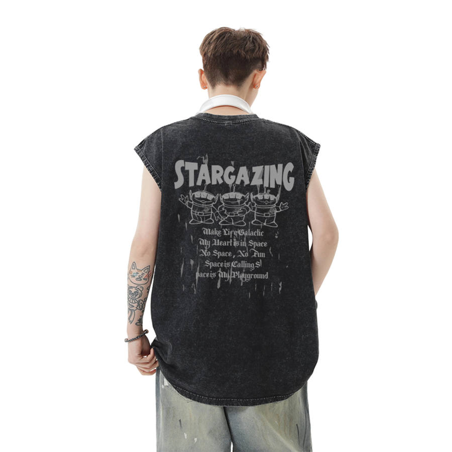 Disney Tank Tops Unisex Crew Neck Thin Sleeveless